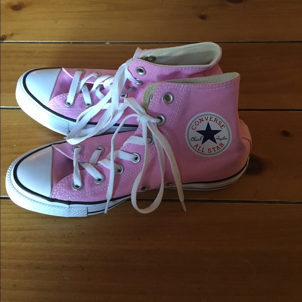 Pink Converse high tops