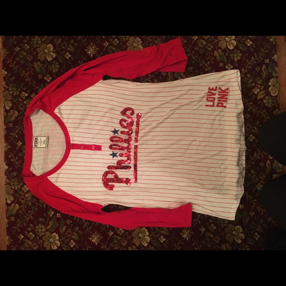 Victoria's Secret Pink Phillies 3/4 sleeve shirt