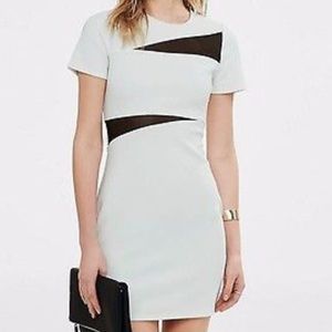 **SOLD** Express Ivory Mesh Jacquard Sheath Dress