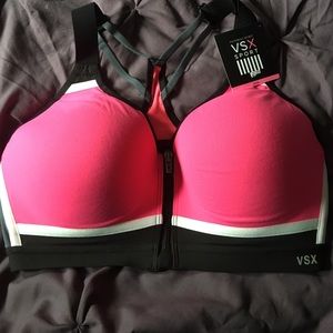 Brand new front zip sport bra