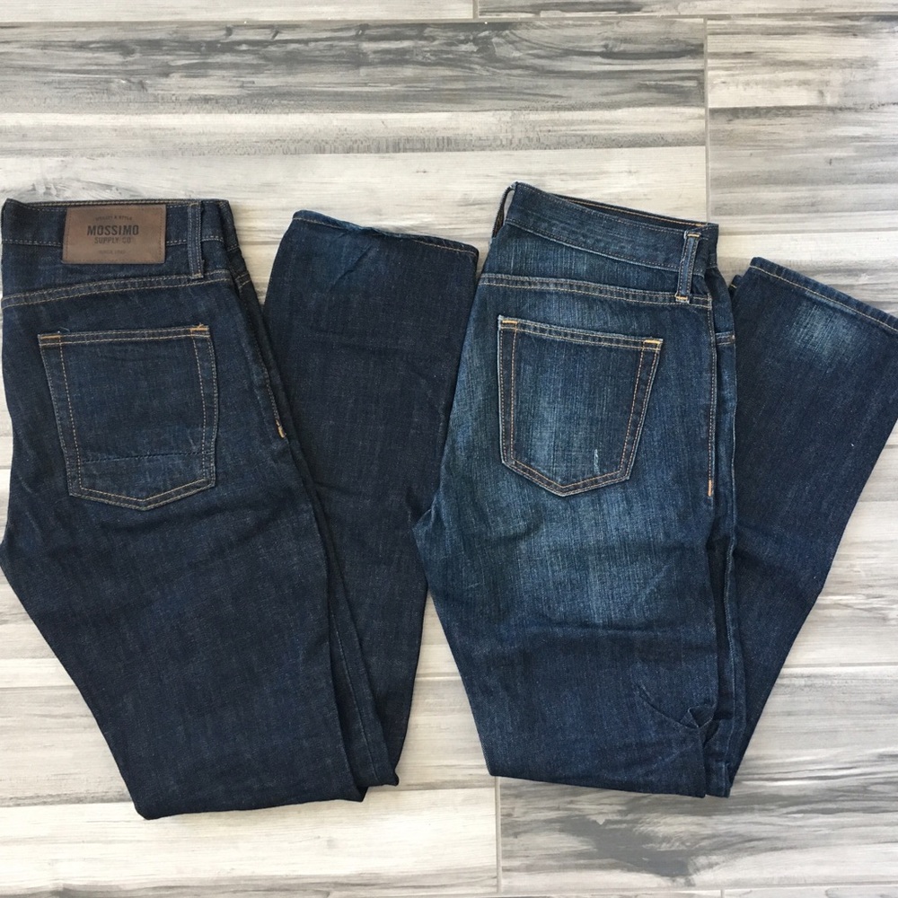 2 Pair Mens Jeans Slim Cut Mossimo Old Navy