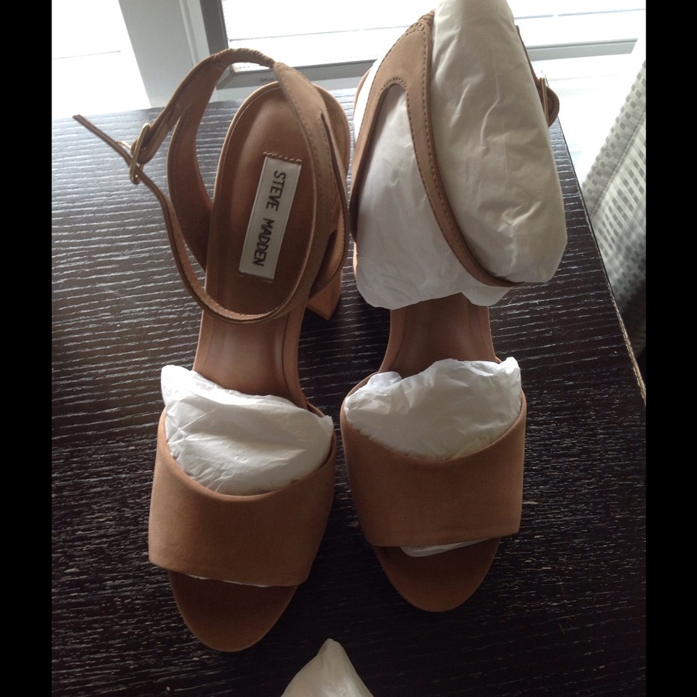 Beige - sandals- heels