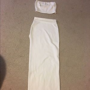 Matching skirt and tube top