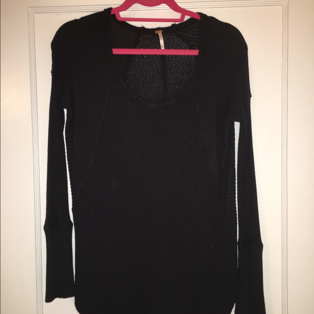 Free People Ventura shirt black size small