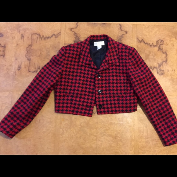 Vintage 80's red and black Mini set Dress /coat - Picture 3 of 4