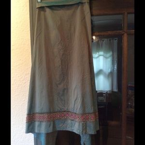 Silk Fishtail Maxi Skirt