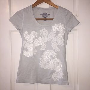 Tommy Hilfiger lace detail tshirt small