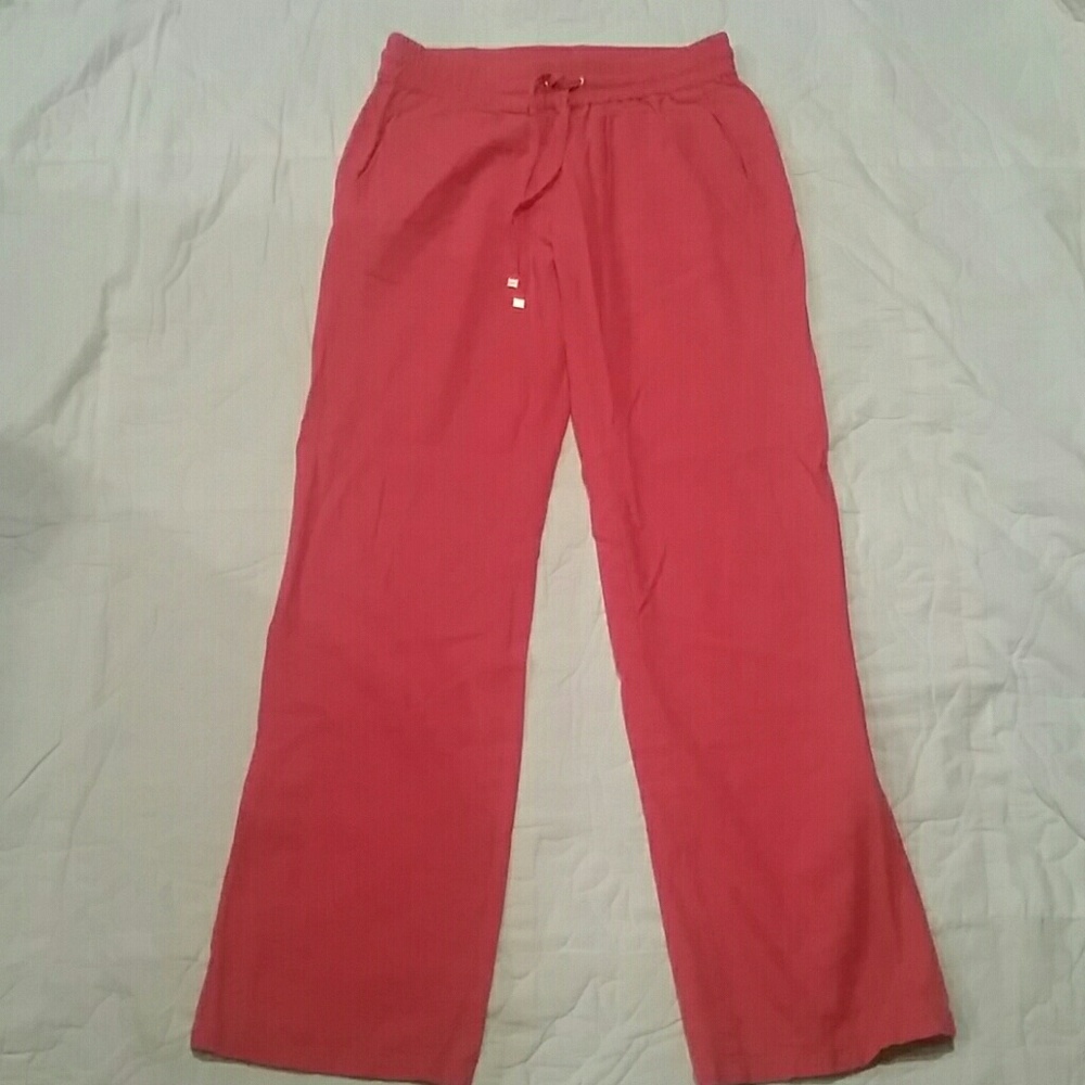 Coral Boutique linen pants. NWOT
