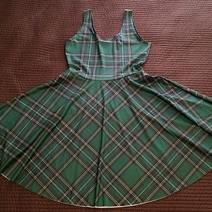 NWOT Black Milk Tartan Green Scoop Skater