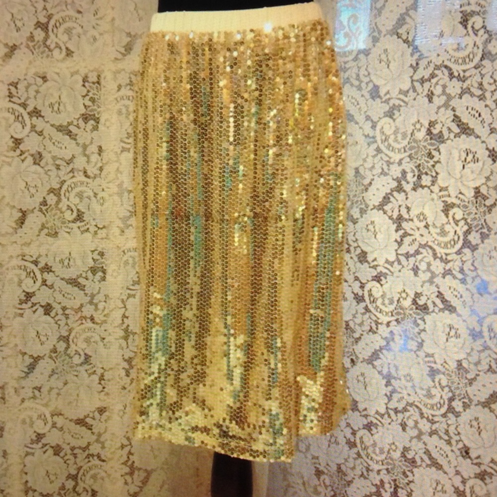 Last One. Slinky Brand gold skirt. Closet Closing