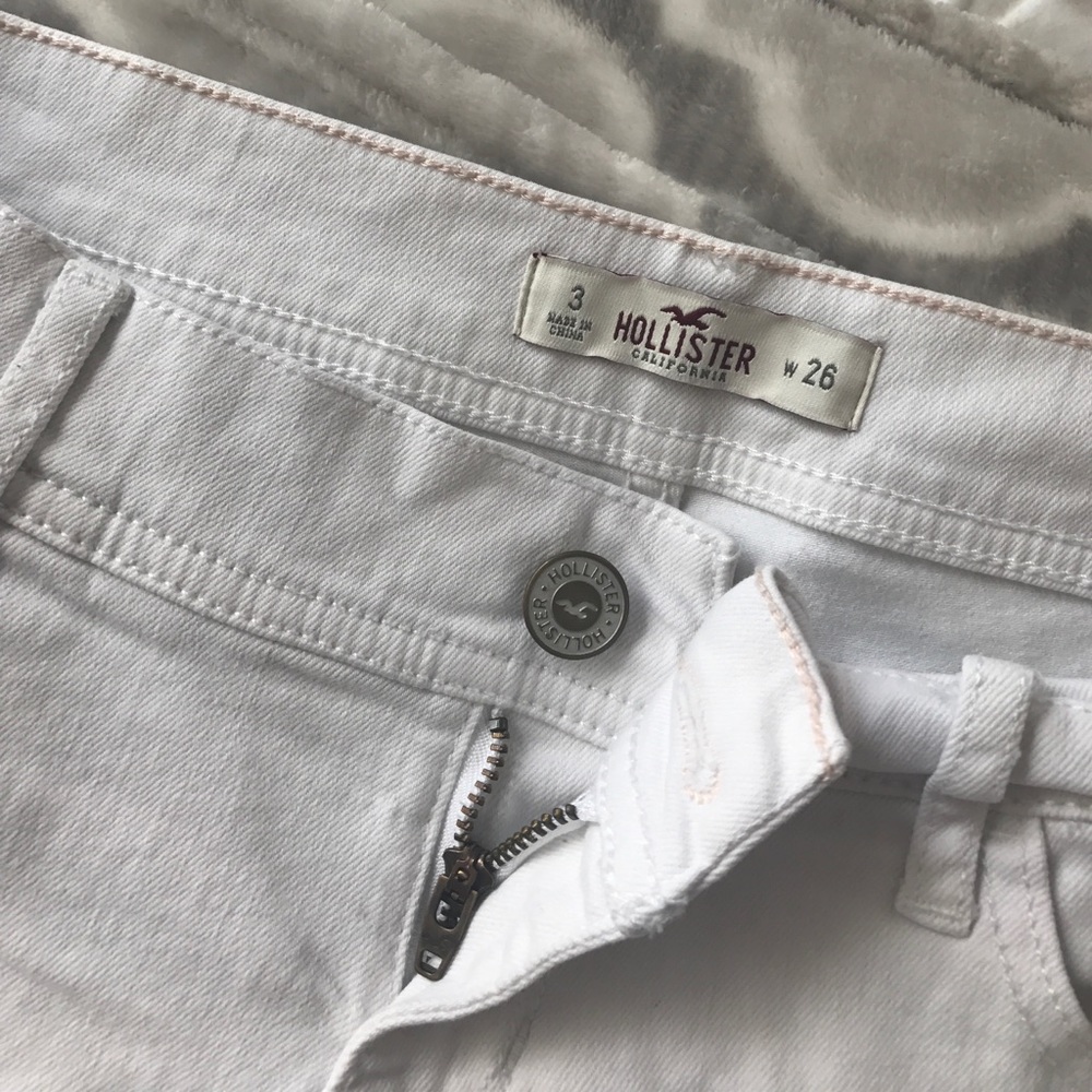 White jean shorts
