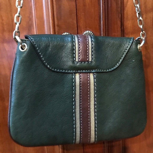 Green gold chain leather bag - Picture 2 of 6