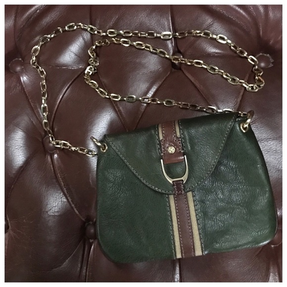 Cole Haan Handbags - Green gold chain leather bag