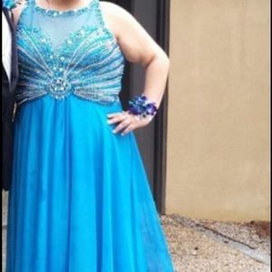 Blue prom dress