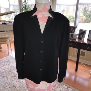 ST. JOHN'S black knit jacket