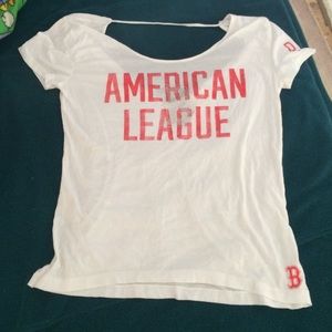 American League Boston Red Sox shirt. Pink