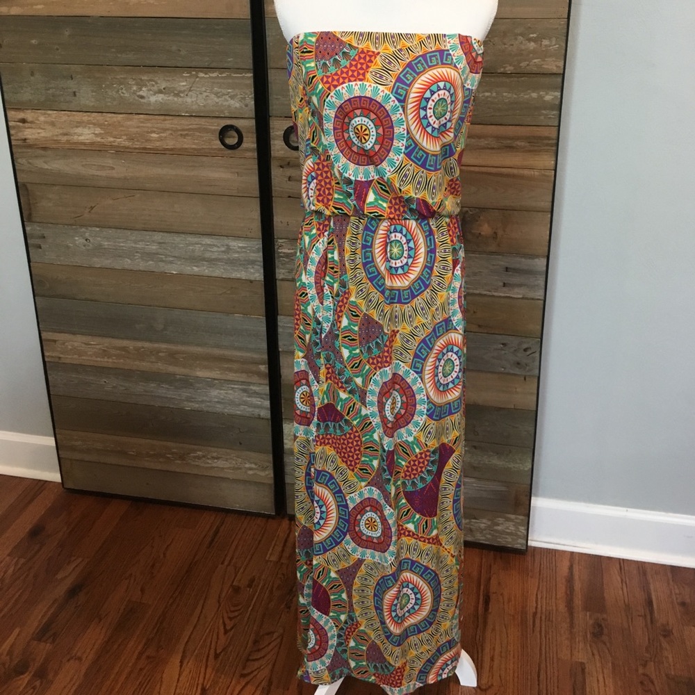 Strapless Colorful Dress