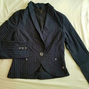 Volcom Black Pinstriped Blazer