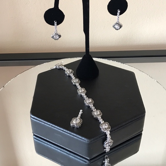 14 K Gold Plated and Marcasite CZ Jewelry Set!. - Picture 5 of 6