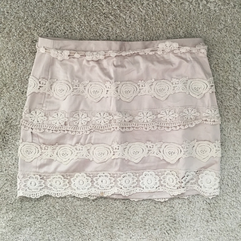 Silk, lace Skirt.