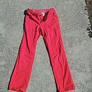 Girls red skinny jeans