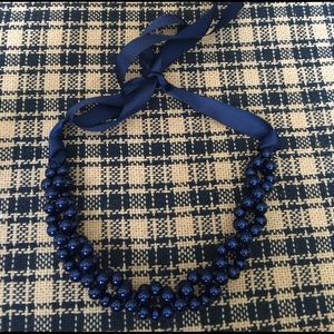 Navy blue pear necklaces