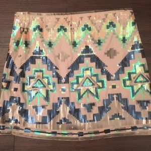 NWOT Express sequin mini skirt