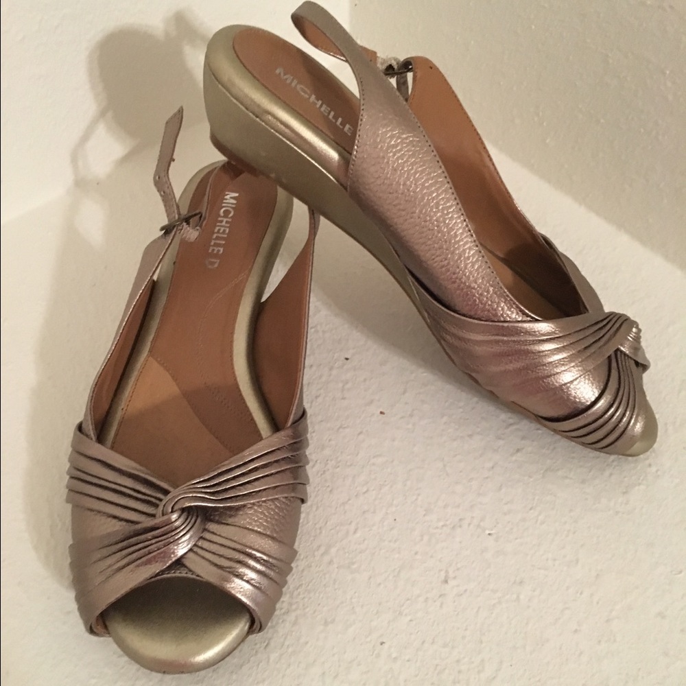 Michelle D Bronze Kitten Heels