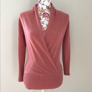 Cashmere Faux Wrap Sweater