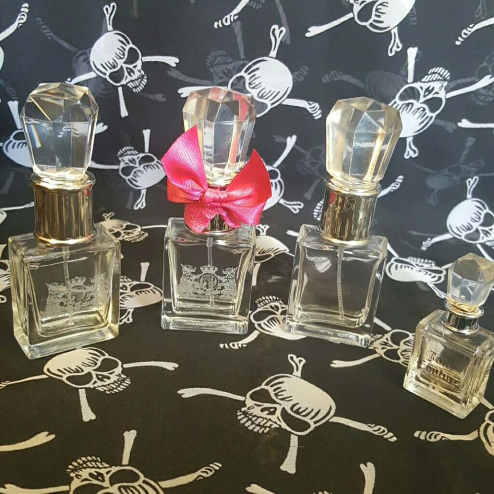 Empty Juicy Couture bottles with lids