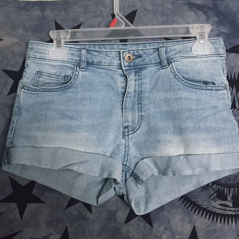 Light Blue Stretchy Jean Shorts