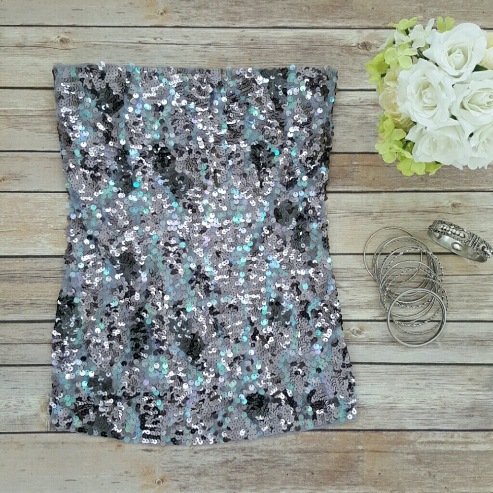 Sequin Tube Top