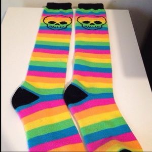 Rainbow knee high socks