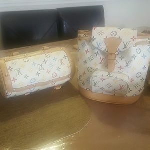 Louis vuitton multi color back handbags
