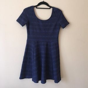 Dark blue knit dress