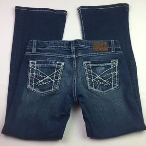 Buckle BKE Boot Cut Distress Denim Jeans