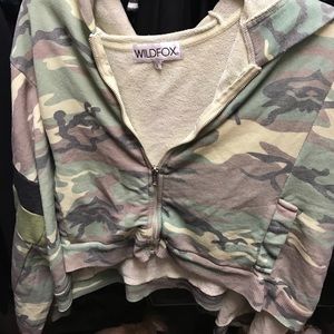 Wildfox cropped hooded jacket