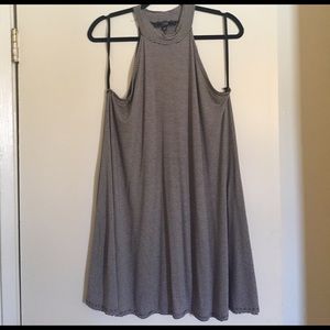 Striped High Neck Dress