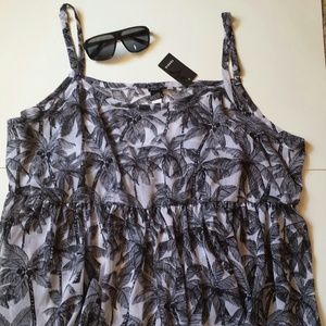 NEW Torrid 4 Camisole Palm Chiffon Babydoll