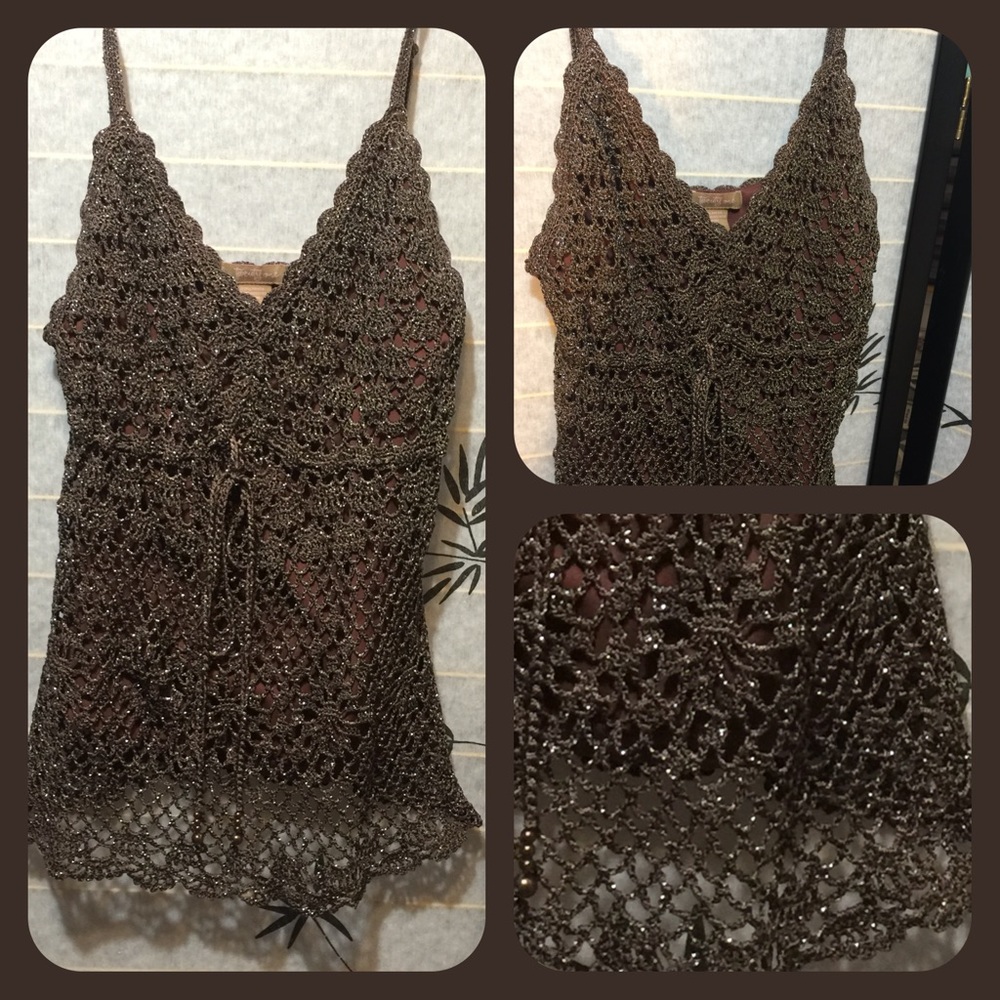 Chocolate Brown Lace Top