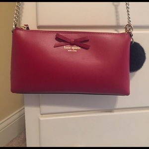 Red leather Kate Spade Crossbody like new purse