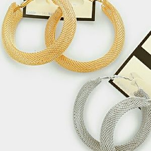 Mesh Hoop Earings