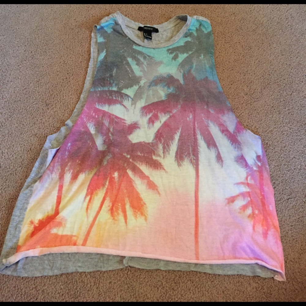 Palm tree tank top