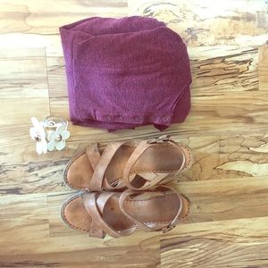 Deep purple/pink empire waist dress