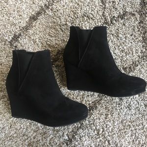 H&M black suede ankle boots