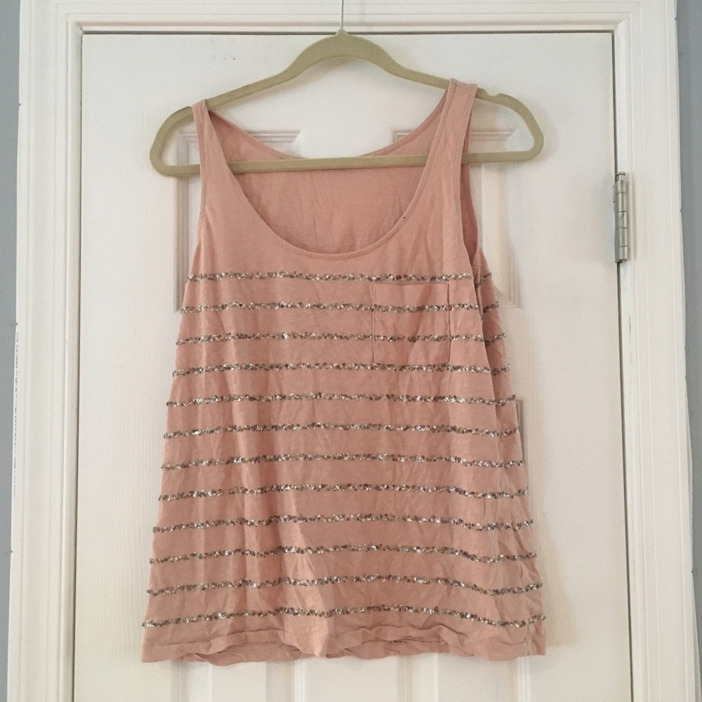 MOVING SALE 💫 J. Crew Sequin Stripe Tank