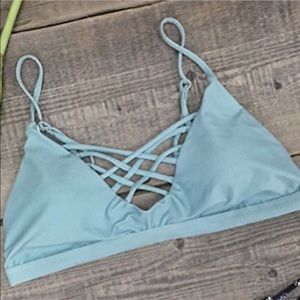 Blue Bikini Top by Cupshe