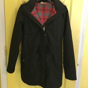 Black hollister winter coat