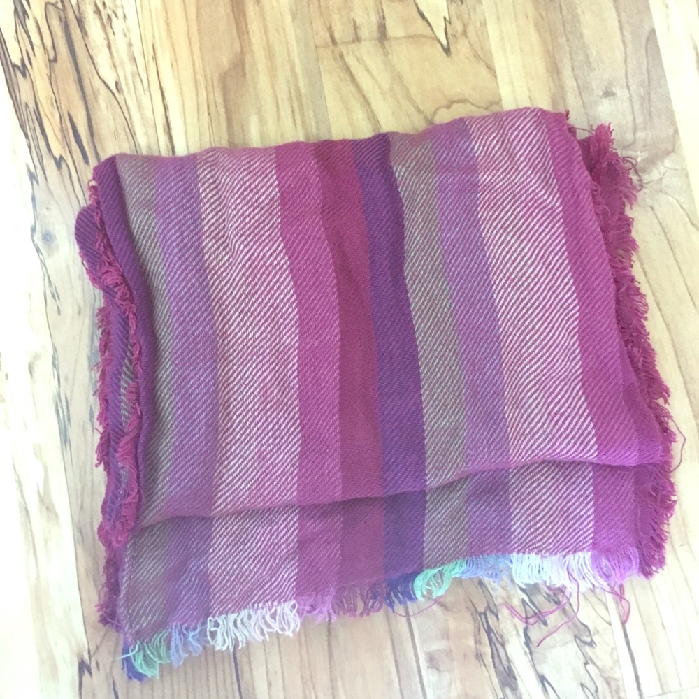 Multicolored purple scarf