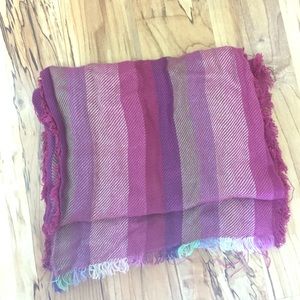 Multicolored purple scarf